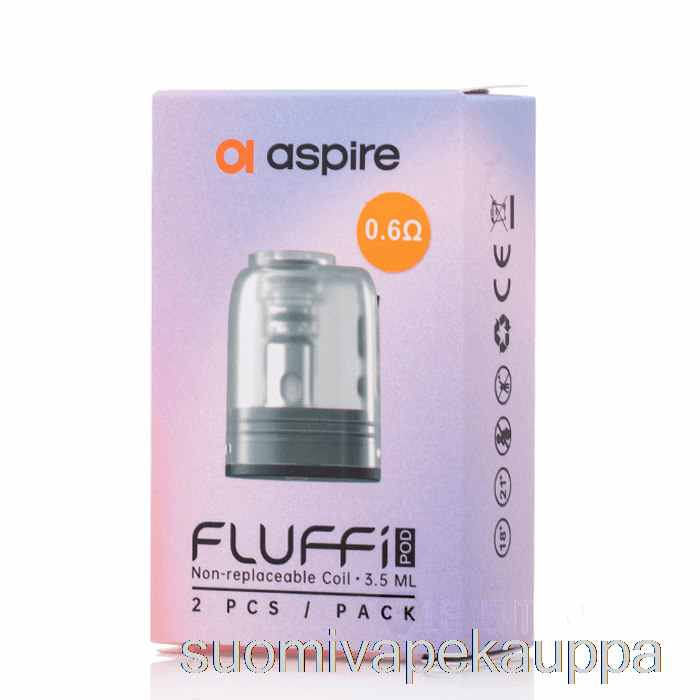 Vape Box Aspire Fluffi Vaihtokotelot 0,6ohm Fluffipalot
